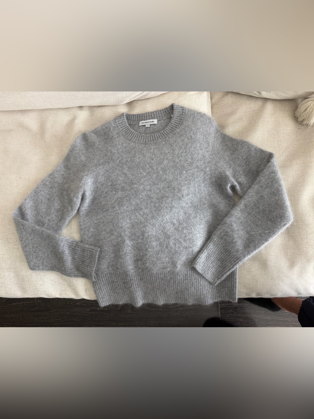Veronica Beard Gray 100% Brushed Cashmere  Sweater